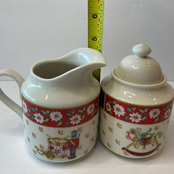 Vintage Charlton Hall Kobe Holiday Ceramic Set 5pc - Picture 6 of 15